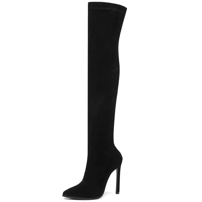 2020 Fall Leopard Print Over-the-Knee High Heels