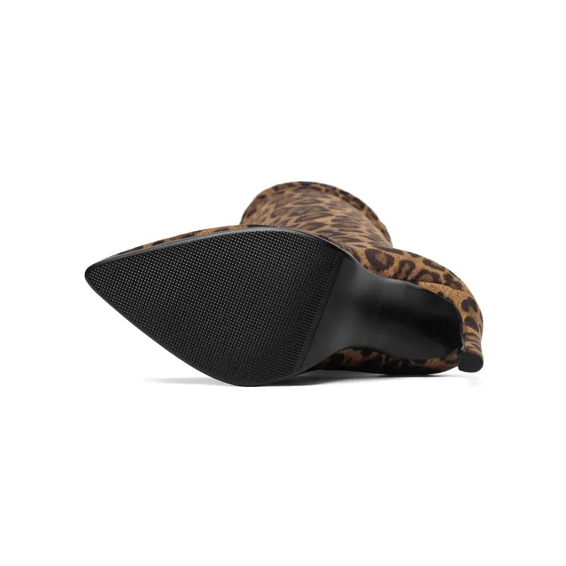 2020 Fall Leopard Print Over-the-Knee High Heels