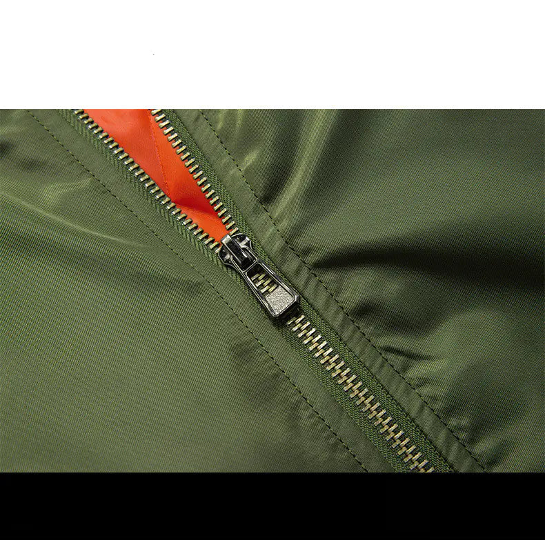 Men's Korean MA1 Pilot Jacket with Skull Print