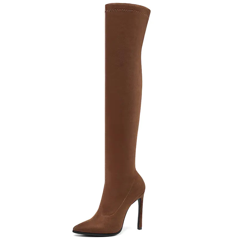 2020 Fall Leopard Print Over-the-Knee High Heels