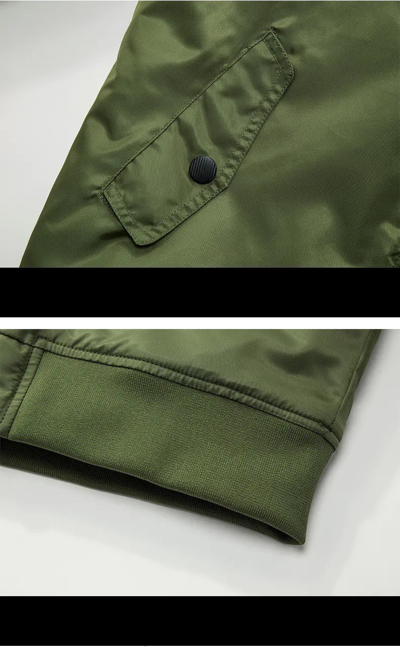 Men's Korean MA1 Pilot Jacket with Skull Print