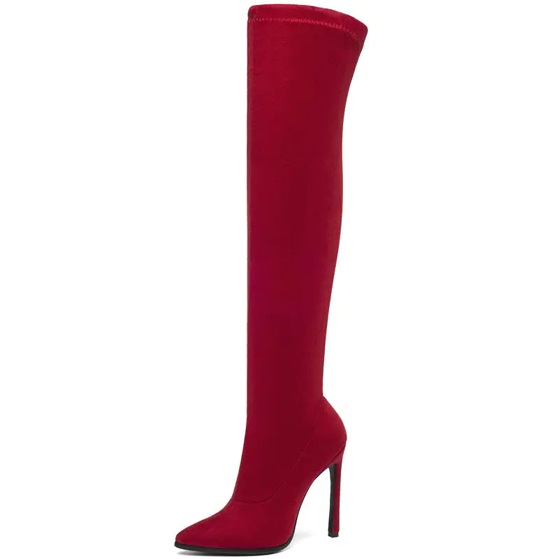 2020 Fall Leopard Print Over-the-Knee High Heels