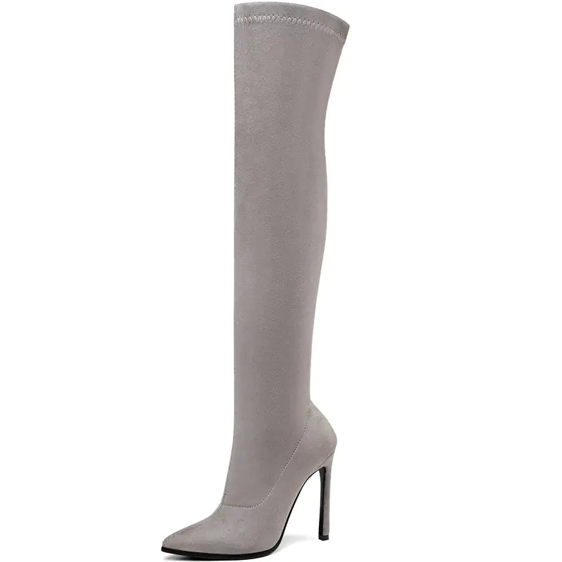 2020 Fall Leopard Print Over-the-Knee High Heels